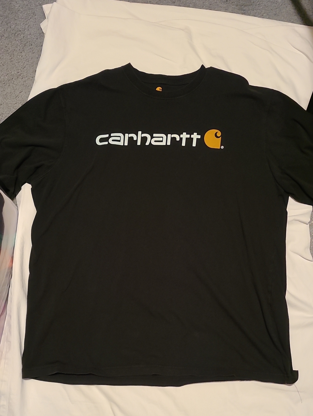 Carhartt 2XL Original Fit Shirt, Black Short Sleeve XXL Logo